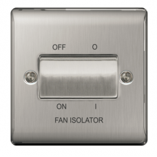 BG Nexus  3 Pole Fan Isolator Switch with Brushed Steel Plate NBS15